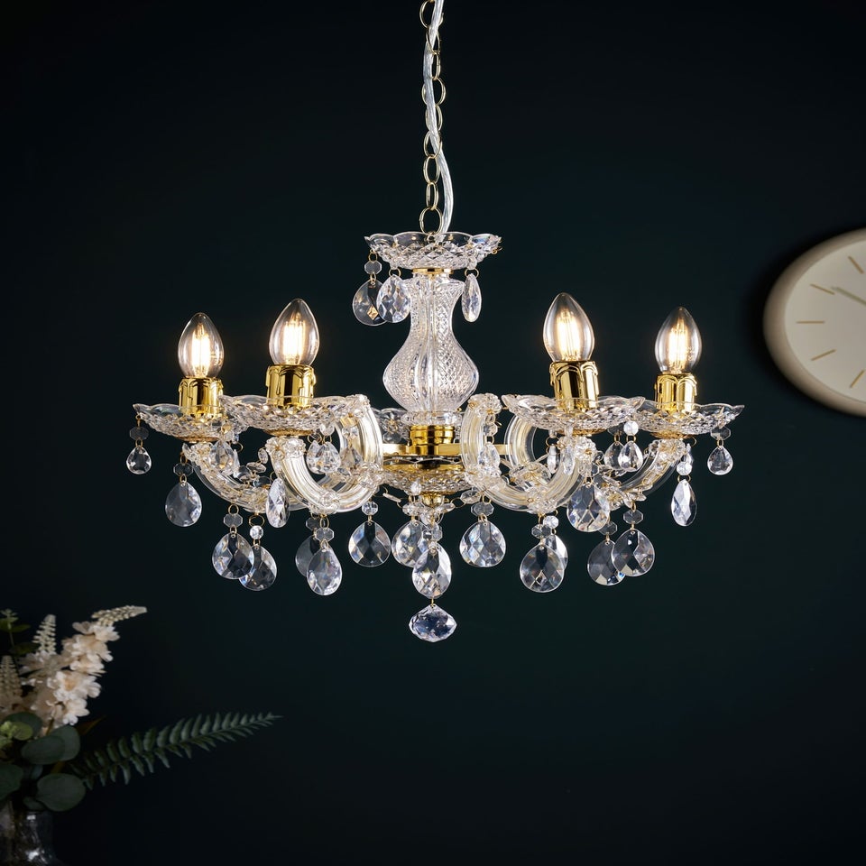 Inlight Charlotte 5 Light Chandelier (145cm x 45cm x 45cm)