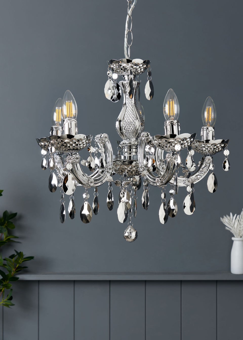 Inlight Charlotte 5 Light Chandelier (145cm x 45cm x 45cm)