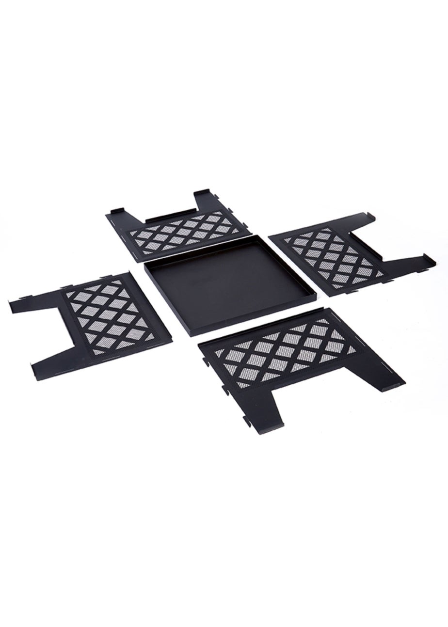 Premier Decorations Black Square Metal Fire Pit