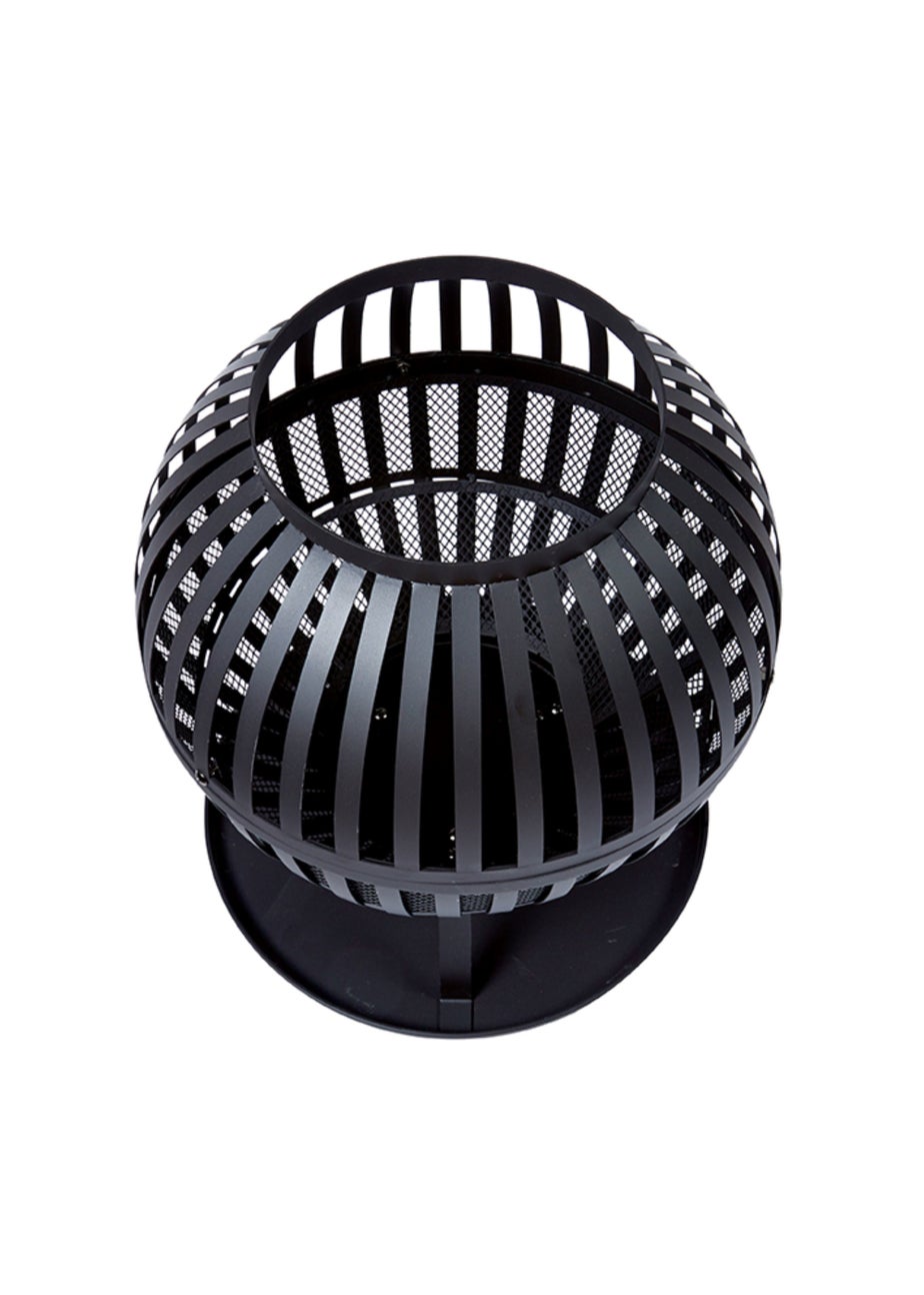 Premier Decorations Black Ball Metal Fire Pit