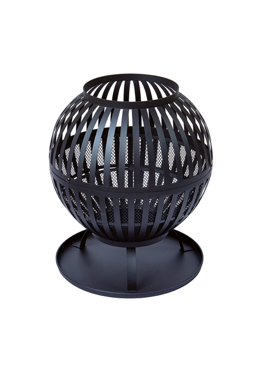 Premier Decorations Black Ball Metal Fire Pit