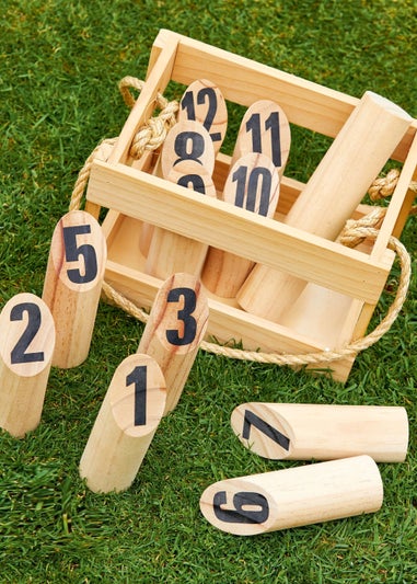 Premier Decorations Wooden Number Kubb Garden Game