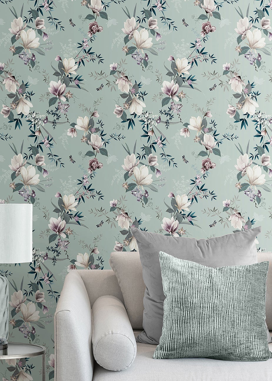 Muriva Lipsy Lotus Wallpaper