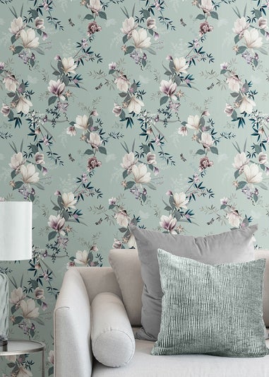 Muriva Lipsy Lotus Wallpaper