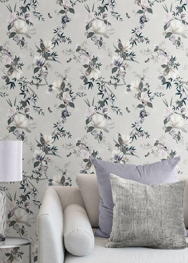 Muriva Lipsy Lotus Wallpaper