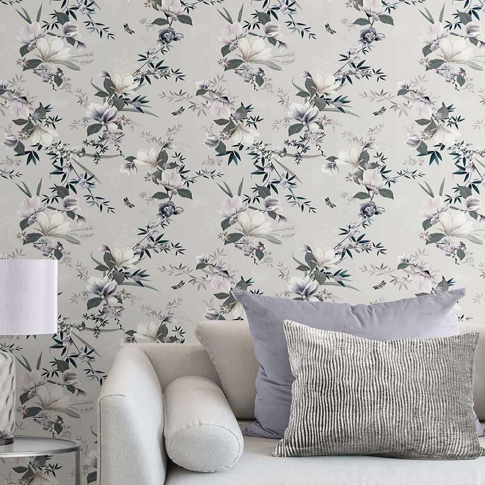 Muriva Lipsy Lotus Wallpaper