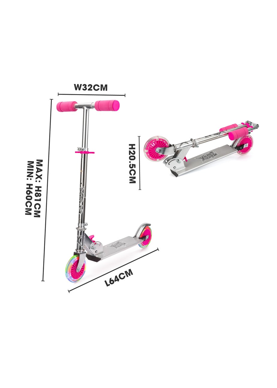 Xootz Folding Scooter LED Wheels