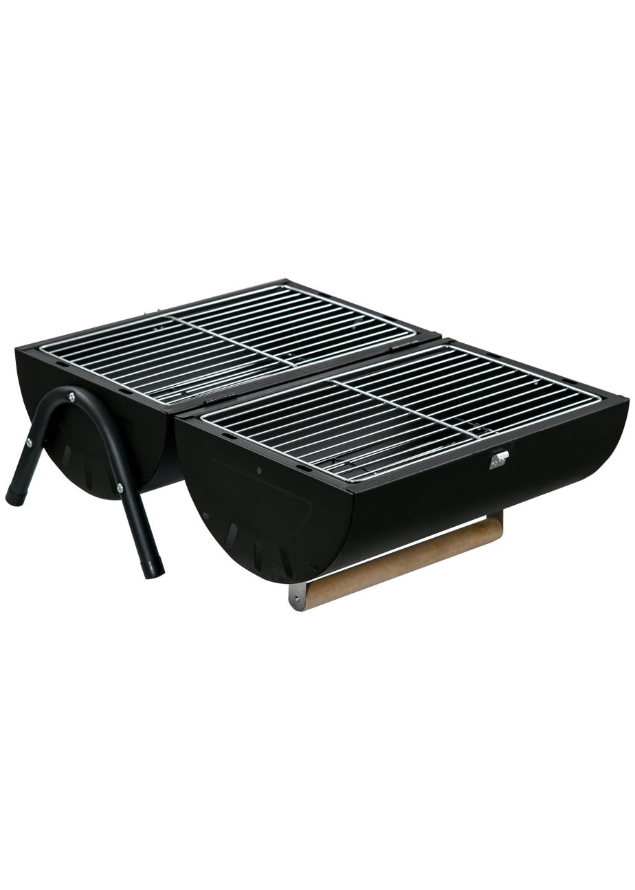 Outsunny Portable Double Sided Barbecue Grill (42cm x 26cm x 42cm)