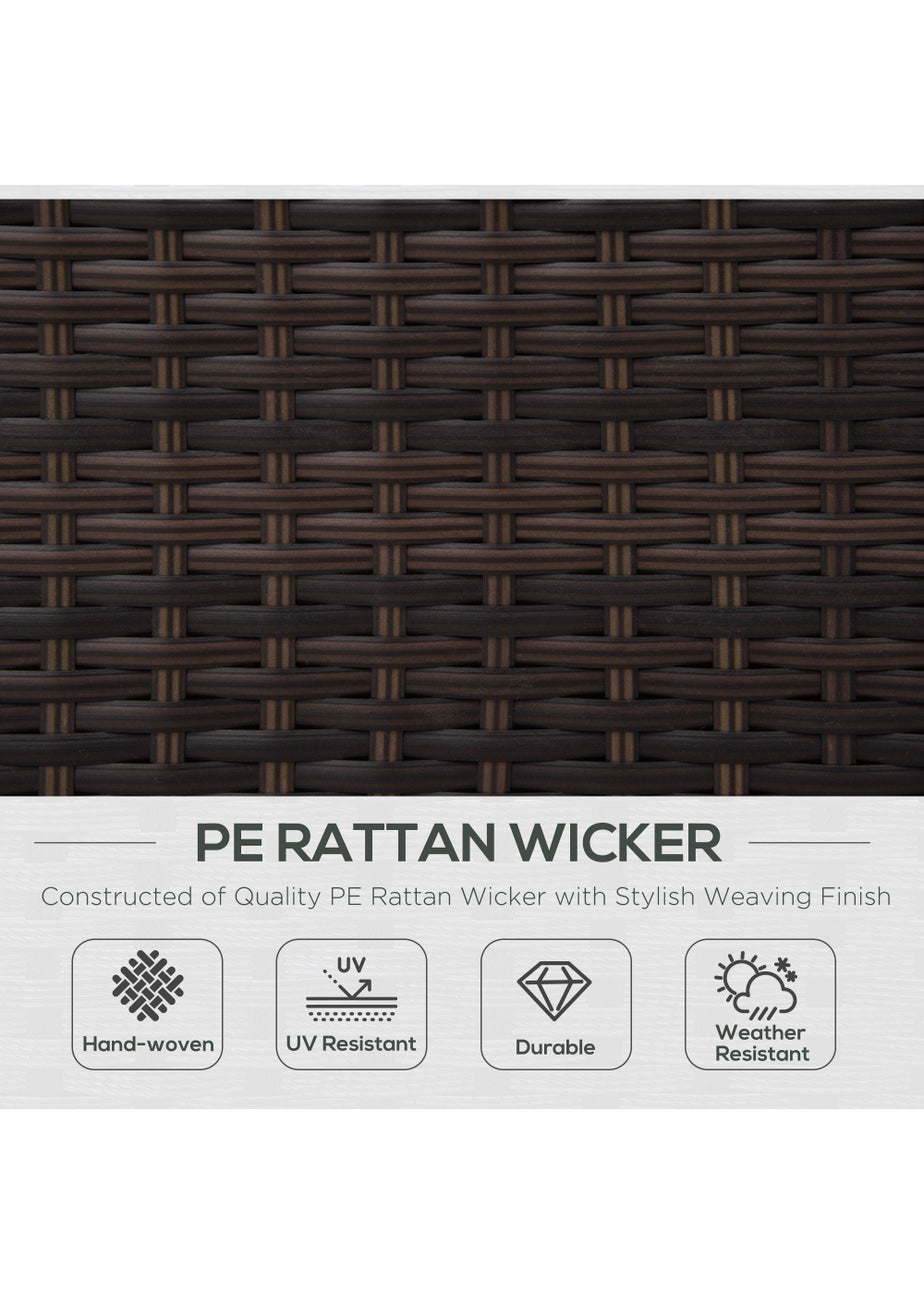 Outsunny 1 Seater Rattan Garden Chair (75cm x 70cm x 80cm)