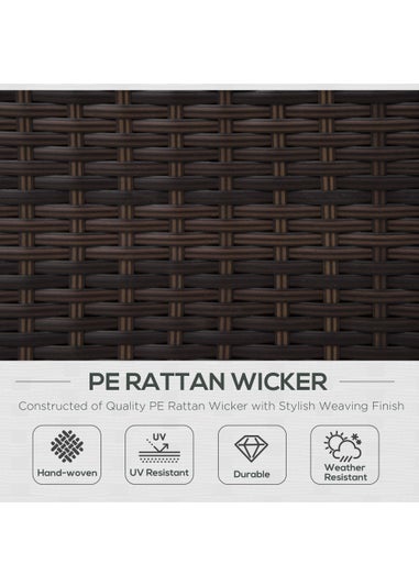 Outsunny 1 Seater Rattan Garden Chair (75cm x 70cm x 80cm)