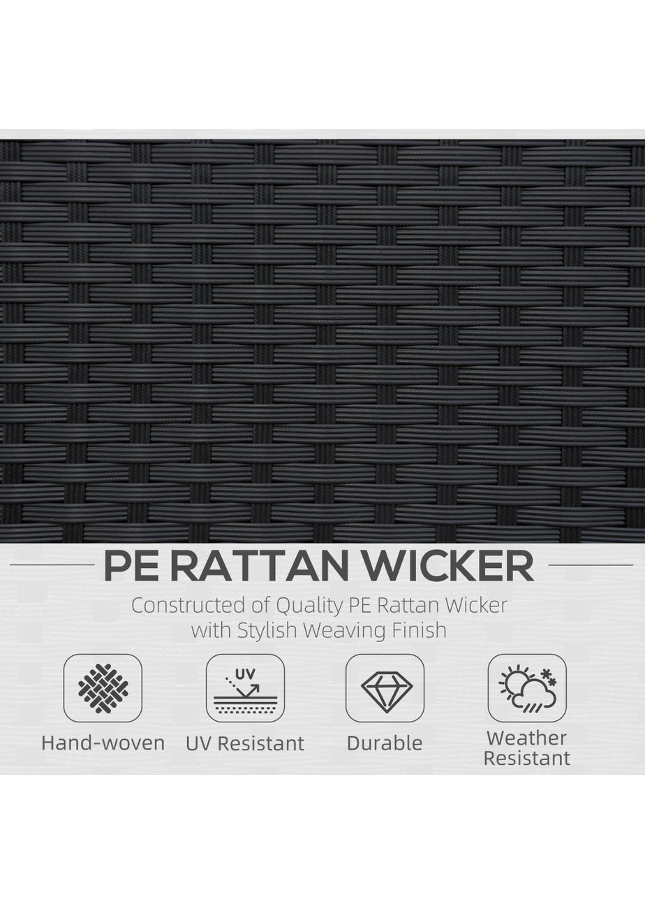 Outsunny 1 Seater Rattan Garden Chair (75cm x 70cm x 80cm)