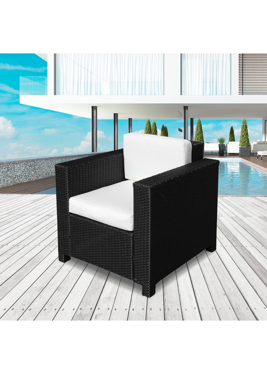 Outsunny 1 Seater Rattan Garden Chair (75cm x 70cm x 80cm)