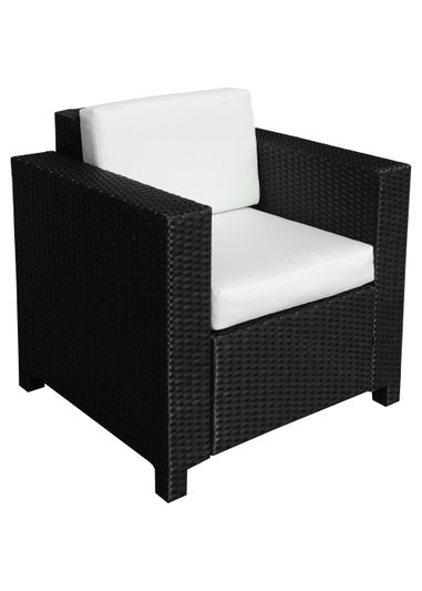 Outsunny 1 Seater Rattan Garden Chair (75cm x 70cm x 80cm)