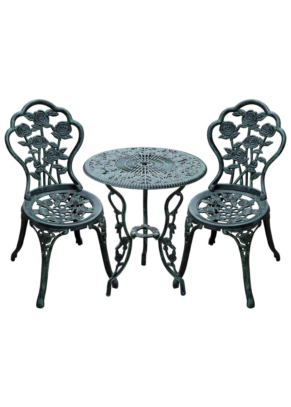 Outsunny 3 Piece Garden Cast Aluminium Bistro Set