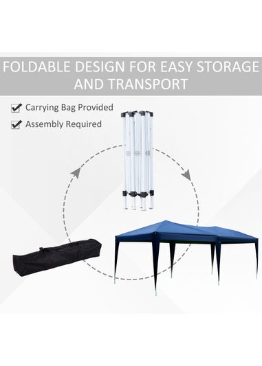 Outsunny 3x6m Garden Pop Up Gazebo Wedding Tent