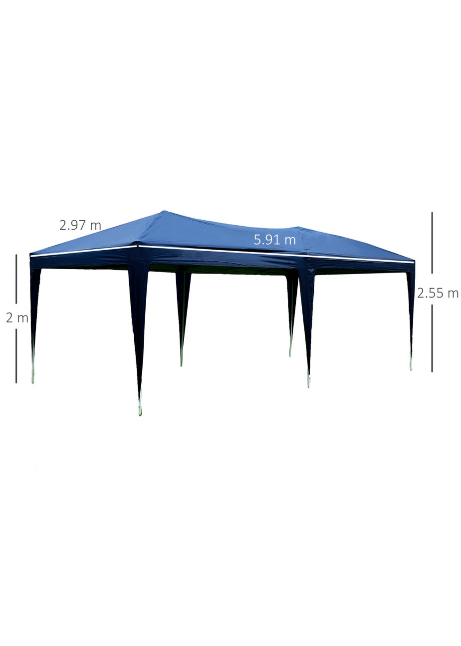 Outsunny 3x6m Garden Pop Up Gazebo Wedding Tent