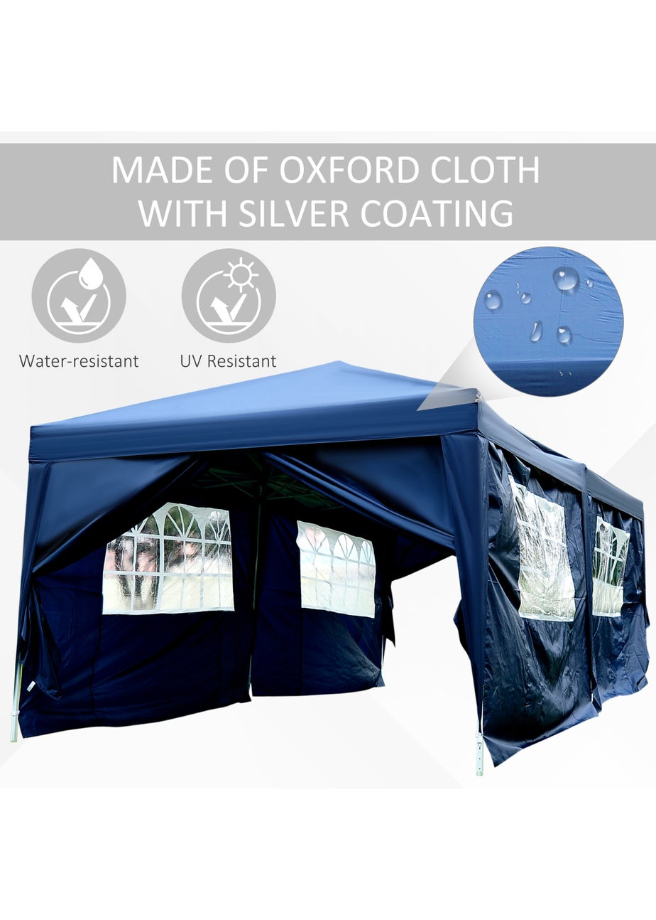 Outsunny 3x6m Garden Pop Up Gazebo Wedding Tent