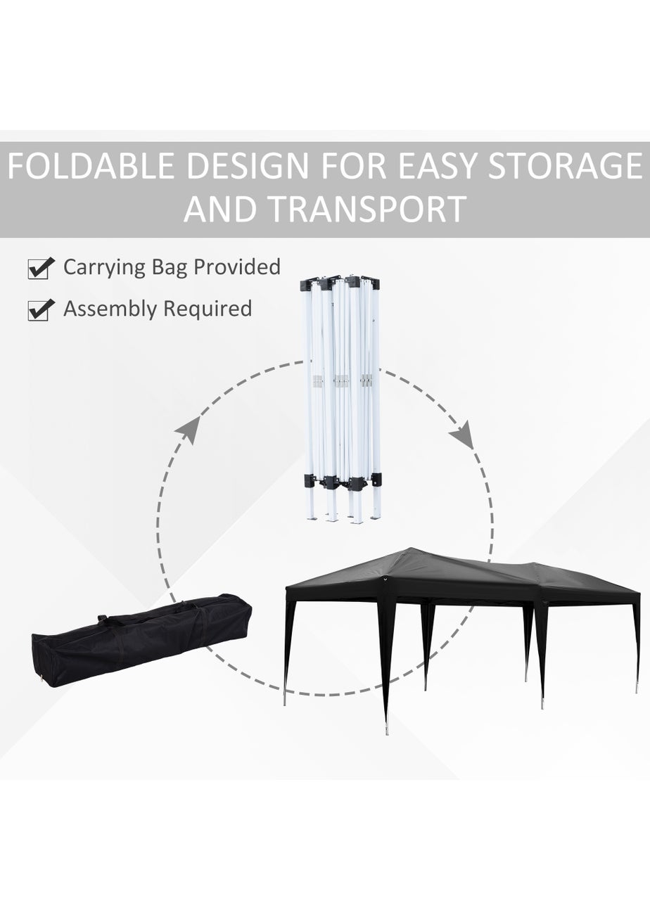 Outsunny Pop Up Garden Gazebo (3m x 6m)