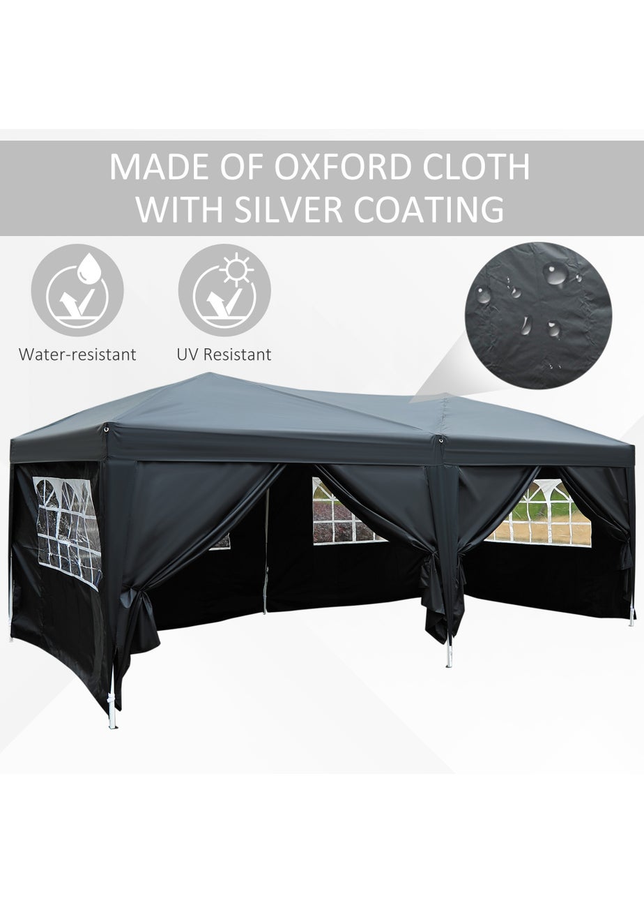 Outsunny Pop Up Garden Gazebo (3m x 6m)
