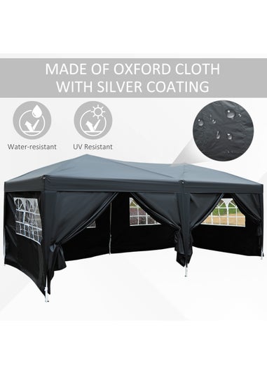Outsunny Pop Up Garden Gazebo (3m x 6m)