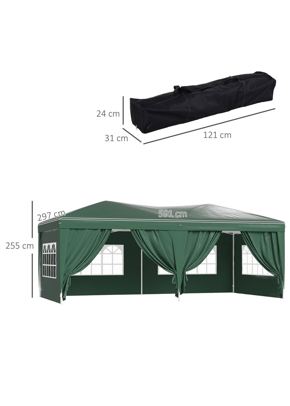 Outsunny Pop Up Garden Gazebo (3m x 6m)