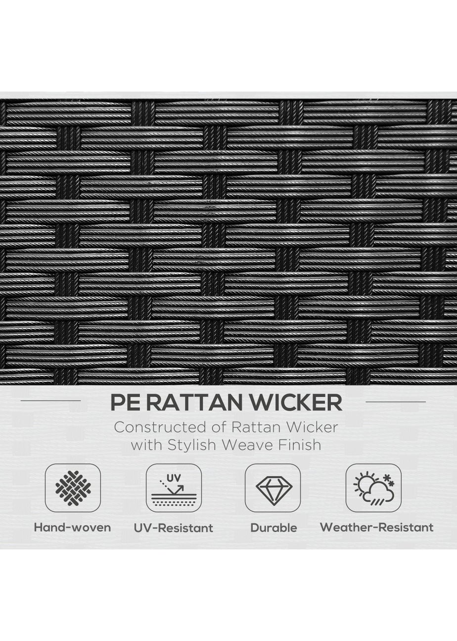 Outsunny 2 Seater Garden Bench with Table (133cm x 65cm x 84cm)