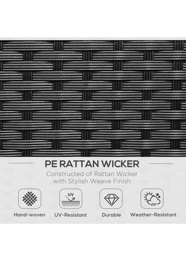 Outsunny 2 Seater Garden Bench with Table (133cm x 65cm x 84cm)