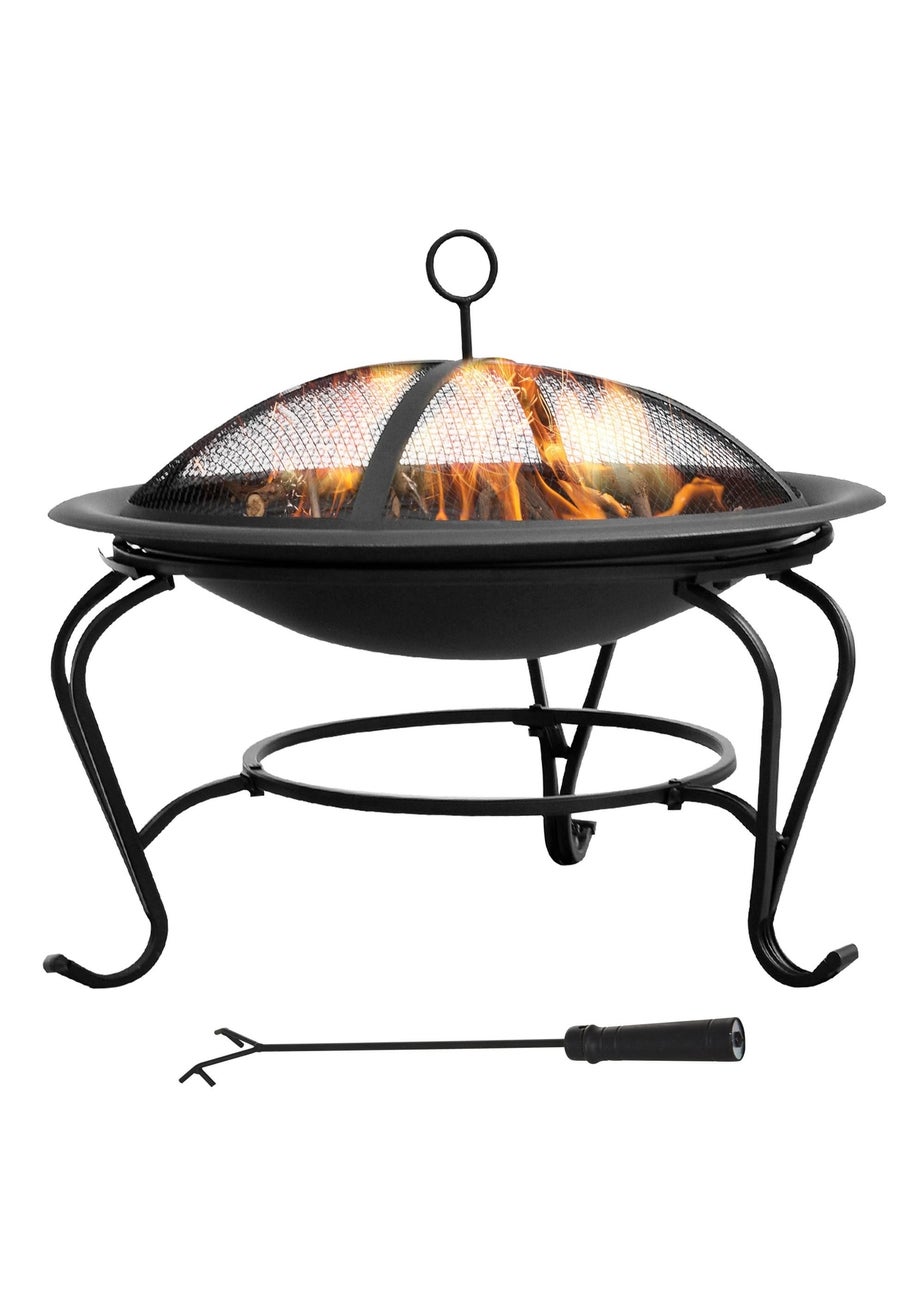 Outsunny Outdoor Fire Pit Wood Log Burning Heater Garden Stove Patio Brazier