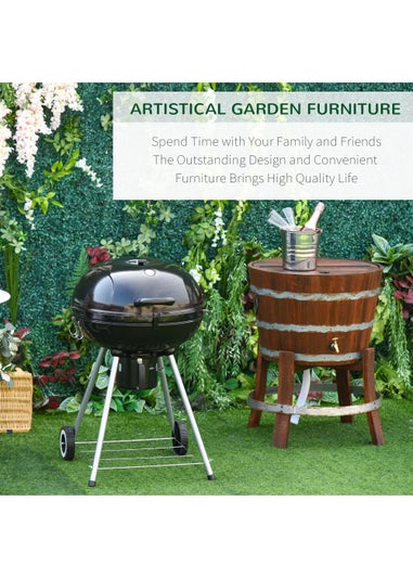 Outsunny Portable Charcoal Barbecue Grill (57cm x 63cm x 94cm)