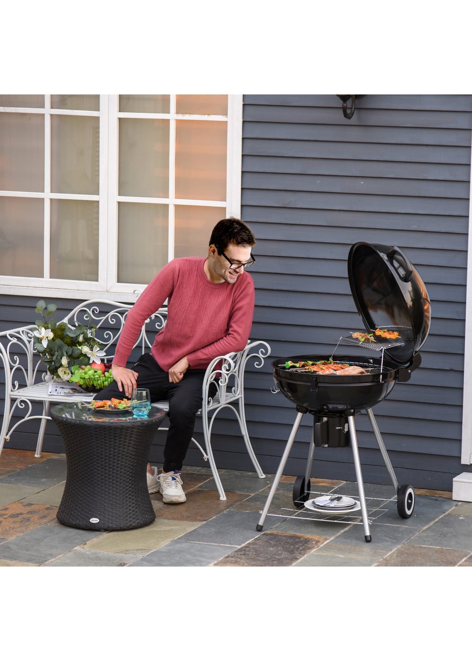 Outsunny Portable Charcoal Barbecue Grill (57cm x 63cm x 94cm)