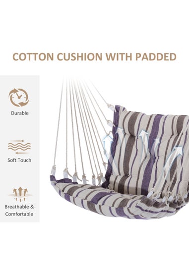 Outsunny Outdoor Hammock Swing Seat with Soft Padded Seat & Backrest