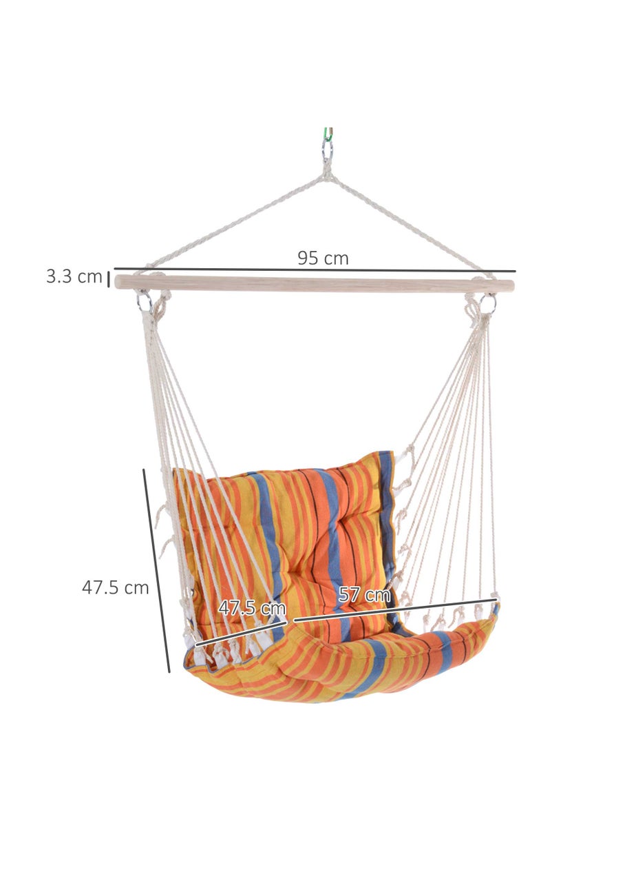 Outsunny Outdoor Hammock Swing Seat with Soft Padded Seat & Backrest