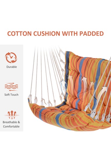 Outsunny Outdoor Hammock Swing Seat with Soft Padded Seat & Backrest