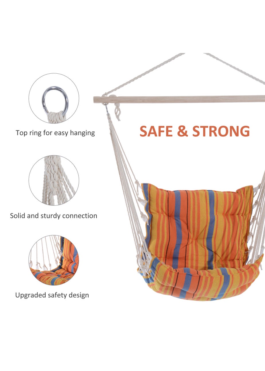 Outsunny Outdoor Hammock Swing Seat with Soft Padded Seat & Backrest