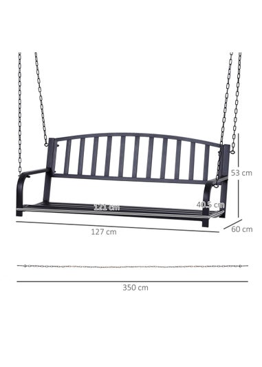 Outsunny 2 Seater Outdoor Swing Bench (127cm x 60cm x 53cm)