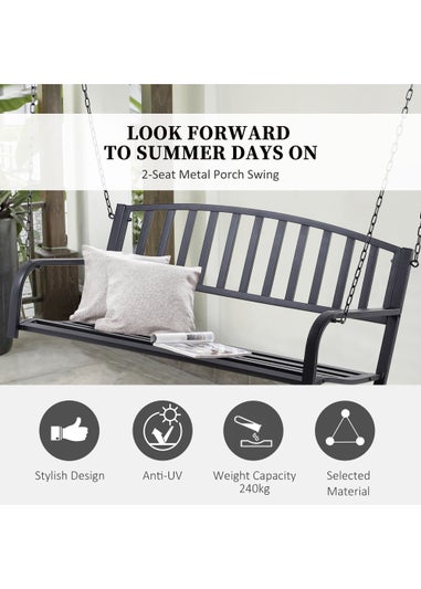 Outsunny 2 Seater Outdoor Swing Bench (127cm x 60cm x 53cm)