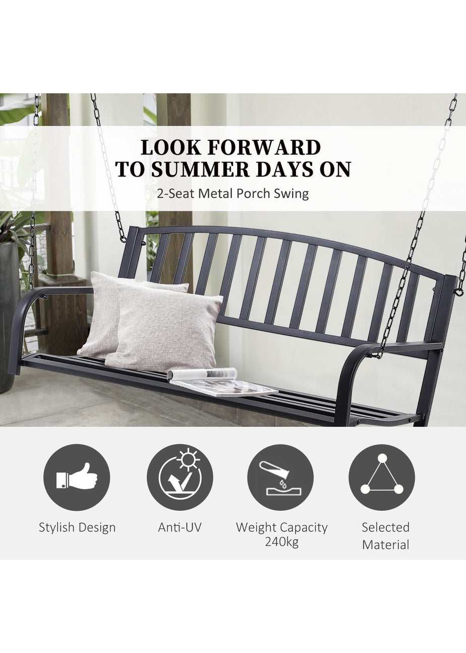 Outsunny 2 Seater Outdoor Swing Bench (127cm x 60cm x 53cm)