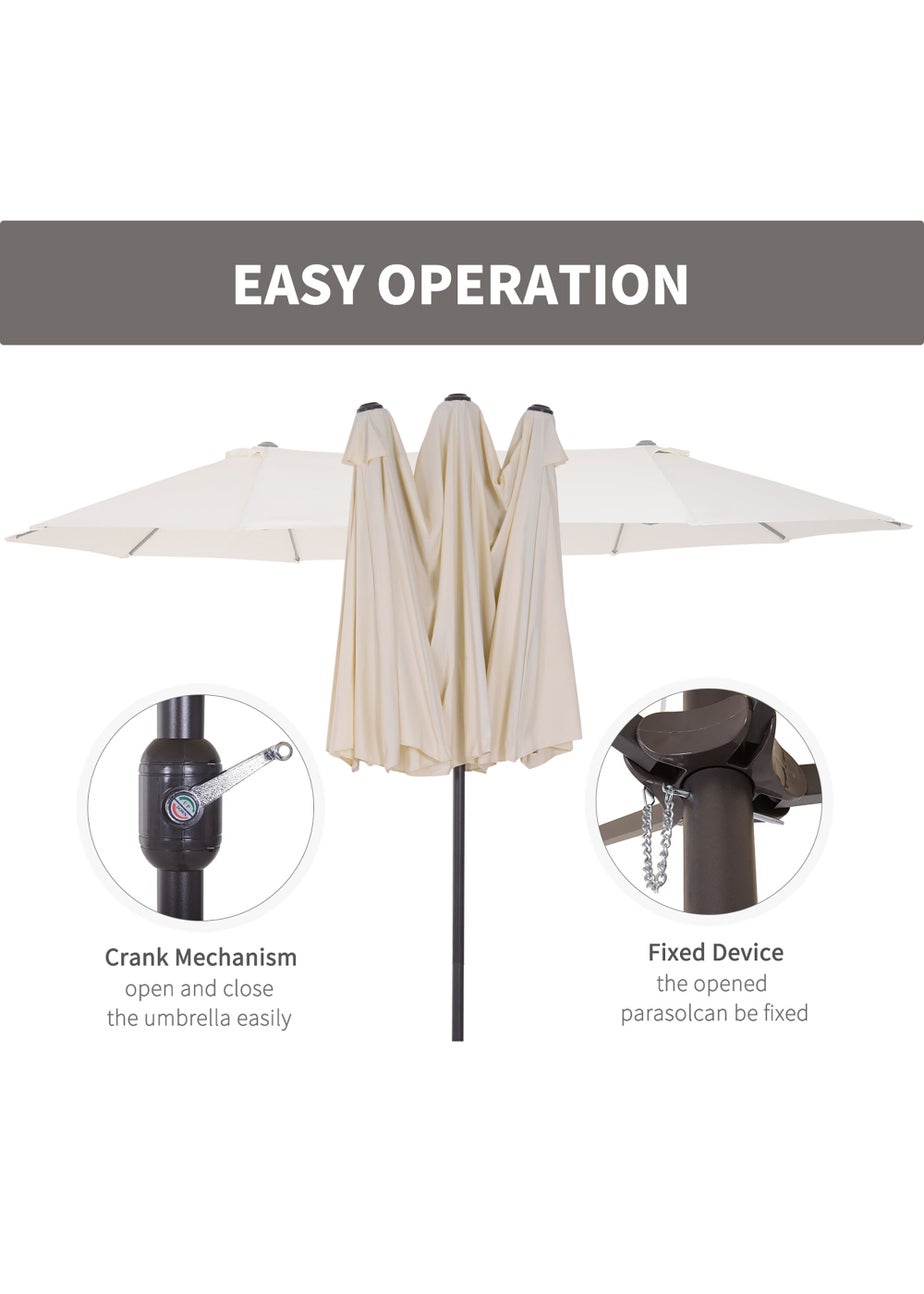 Outsunny Double-Sided Garden Parasol (4.6m) - NO BASE