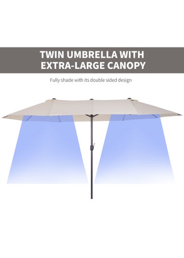 Outsunny Double-Sided Garden Parasol (4.6m) - NO BASE
