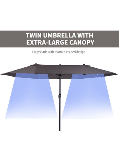 Outsunny Double-Sided Garden Parasol (4.6m) - NO BASE