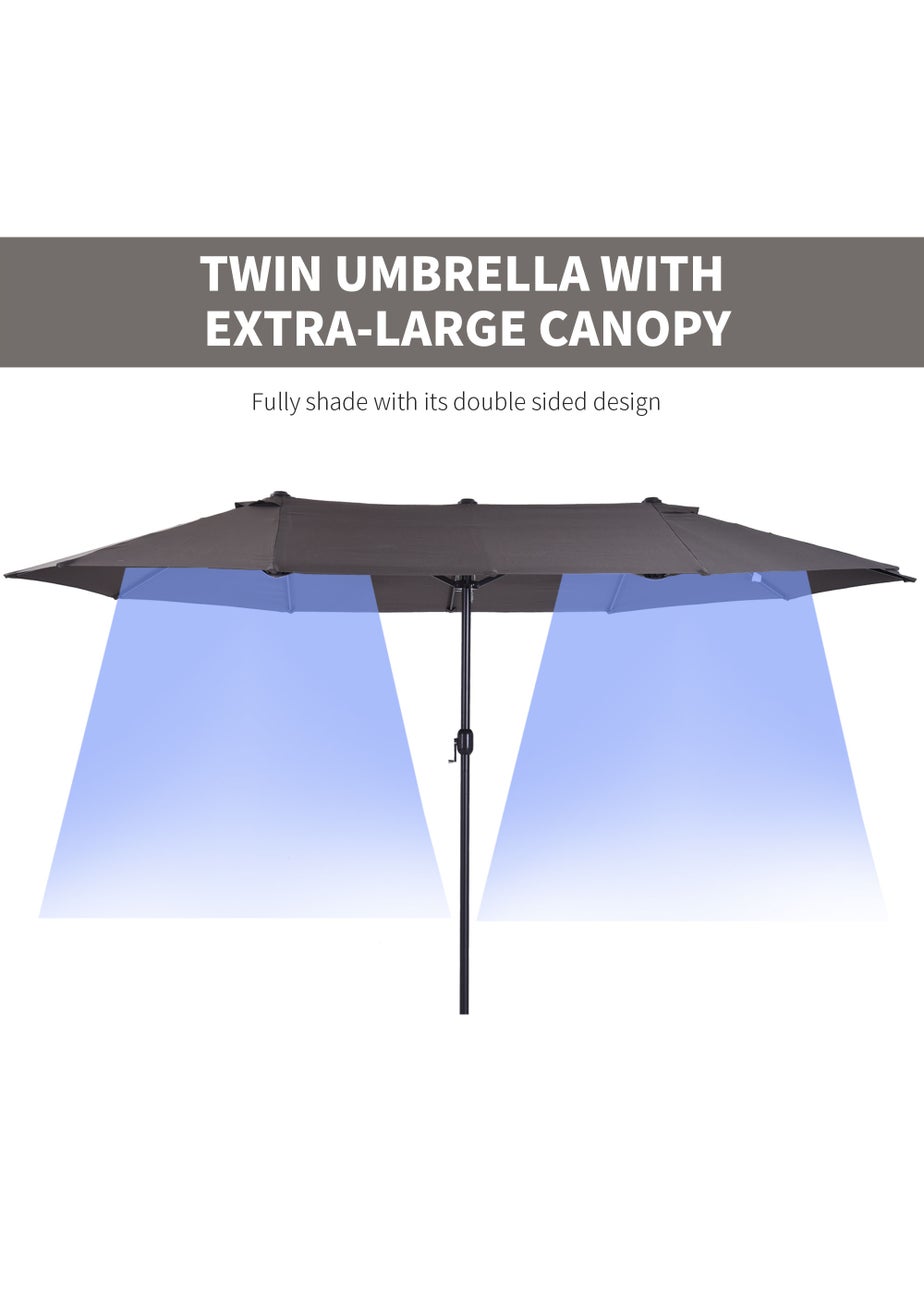 Outsunny Double-Sided Garden Parasol (4.6m) - NO BASE