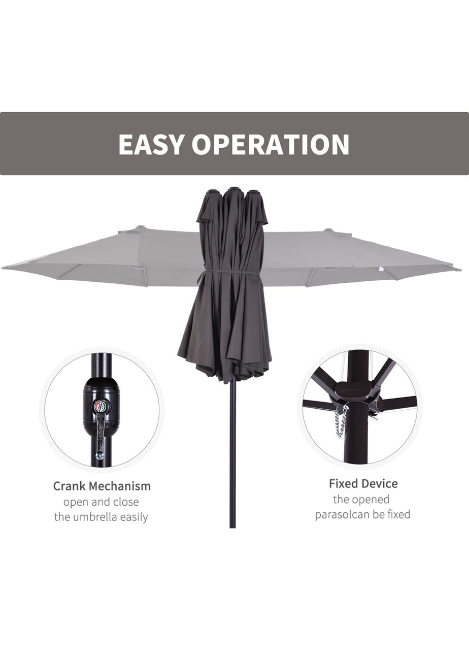 Outsunny Double-Sided Garden Parasol (4.6m) - NO BASE