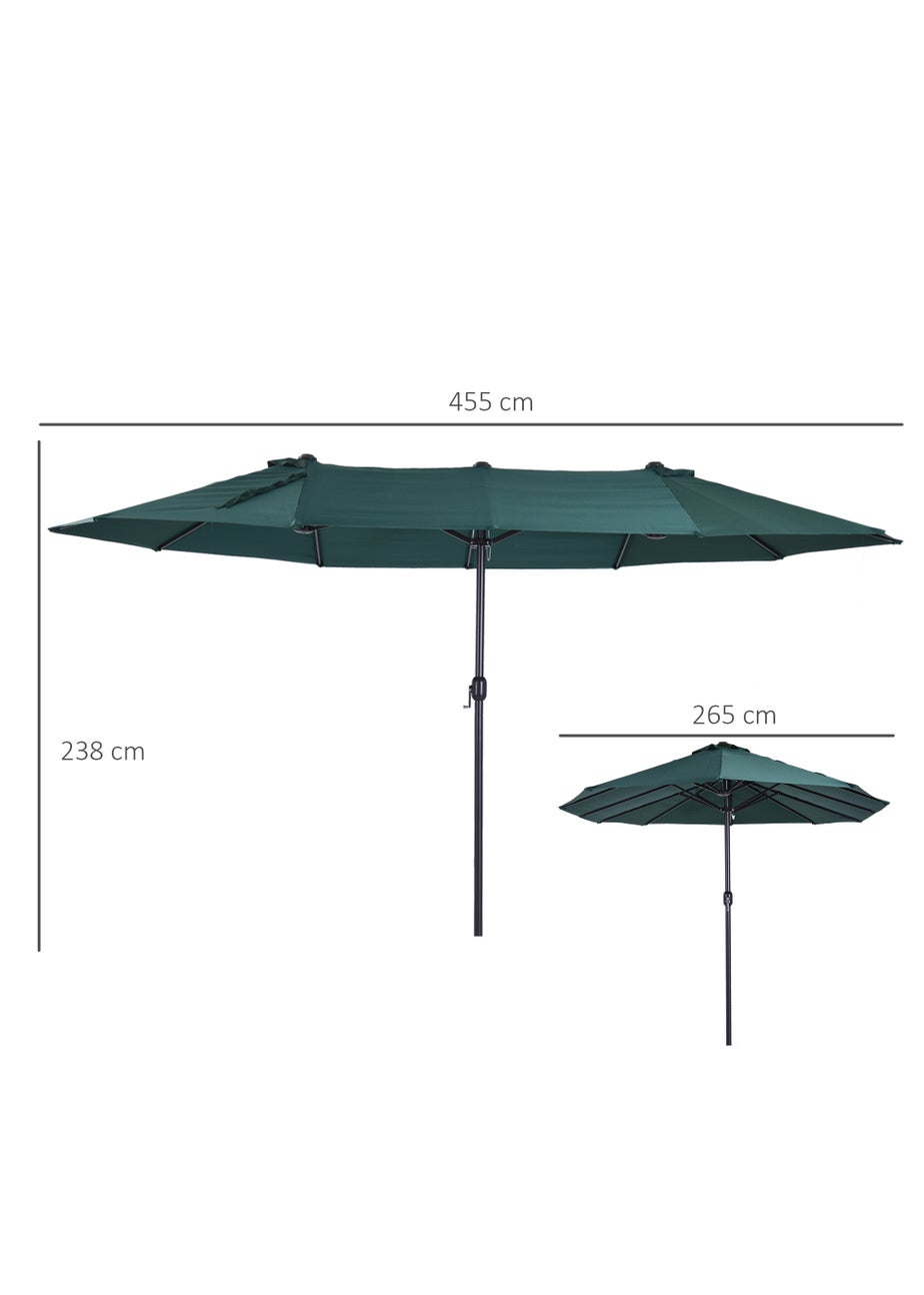Outsunny Double-Sided Garden Parasol (4.6m) - NO BASE