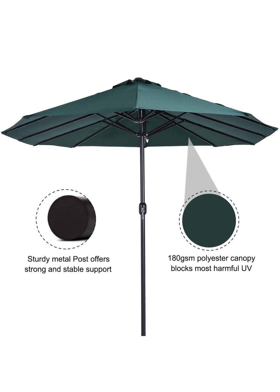 Outsunny Double-Sided Garden Parasol (4.6m) - NO BASE