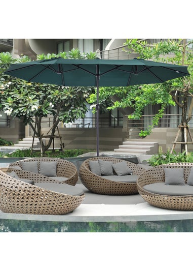 Outsunny Double-Sided Garden Parasol (4.6m) - NO BASE