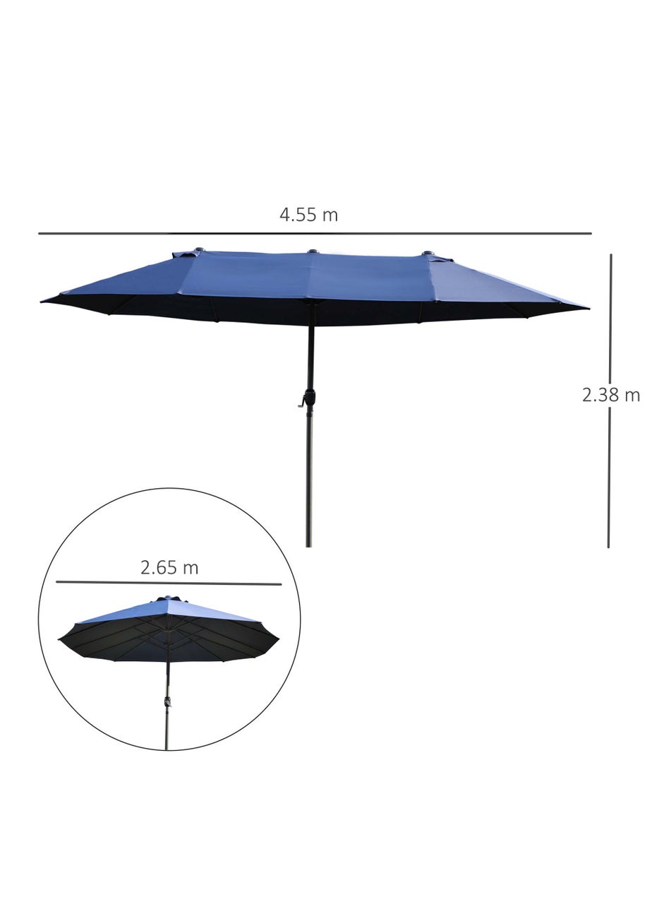 Outsunny Double-Sided Garden Parasol (4.6m) - NO BASE