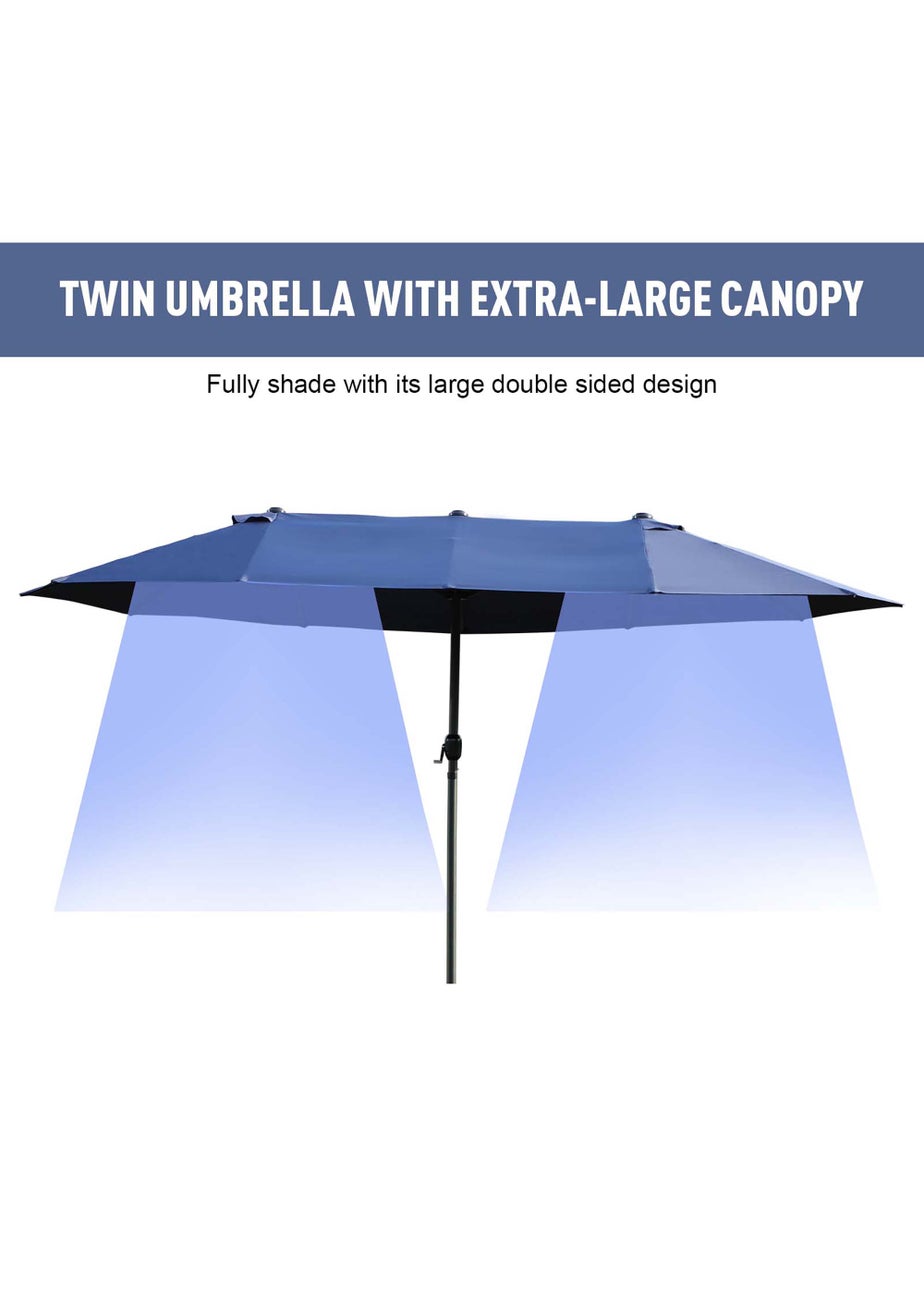 Outsunny Double-Sided Garden Parasol (4.6m) - NO BASE