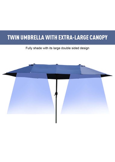 Outsunny Double-Sided Garden Parasol (4.6m) - NO BASE