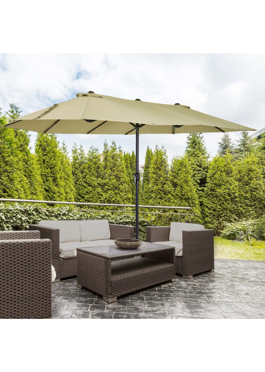Outsunny Double-Sided Garden Parasol (4.6m) - NO BASE