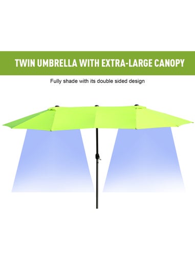 Outsunny Double-Sided Garden Parasol (4.6m) - NO BASE